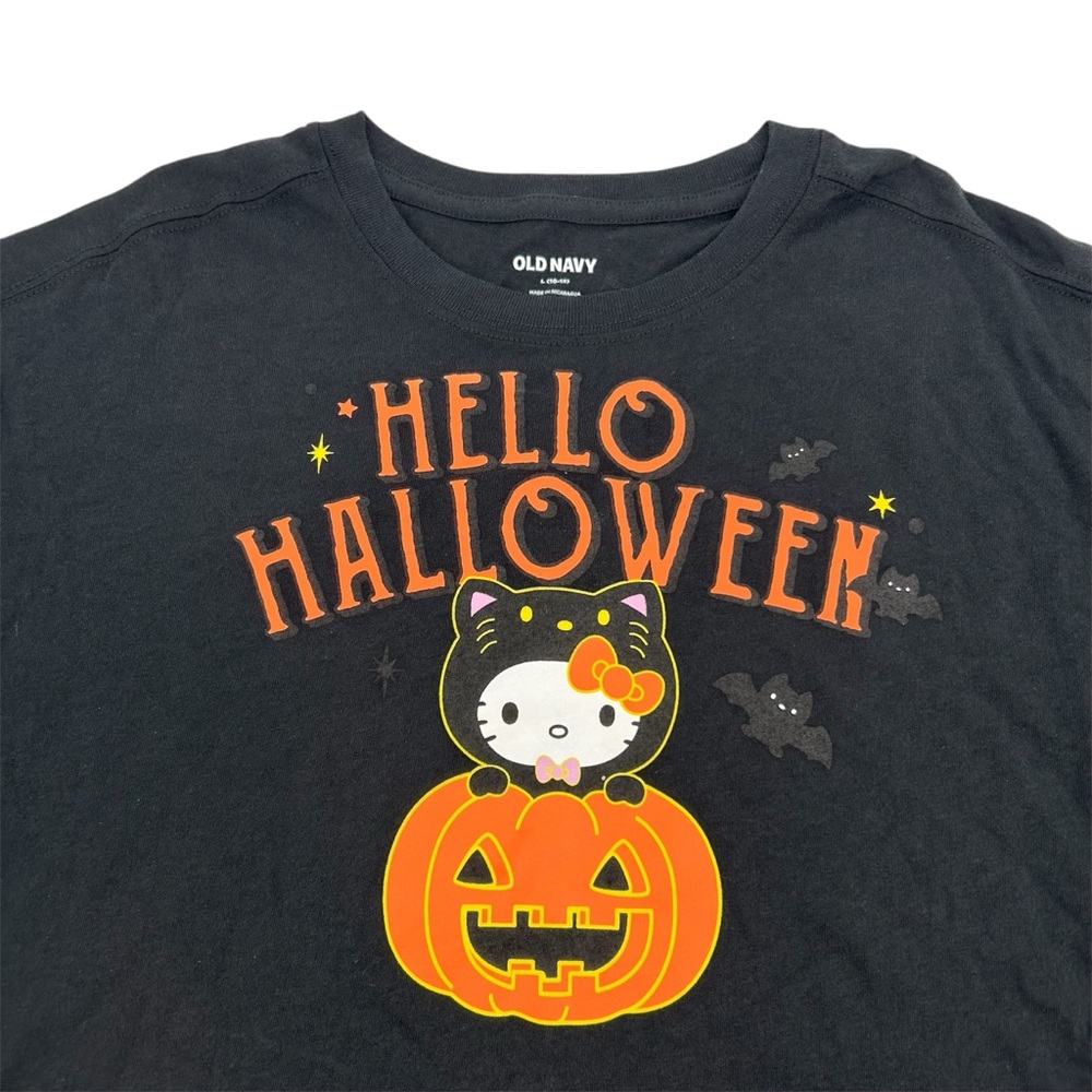 NWT Old Navy x Hello Kitty Hello Halloween Graphic T-Shirt Girls’ Large 10-12 - Picture 2 of 8